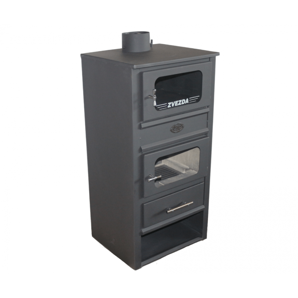 ᐉ Wood burning stove with oven Zvezda MF, 10.6kW, Log Top Prices